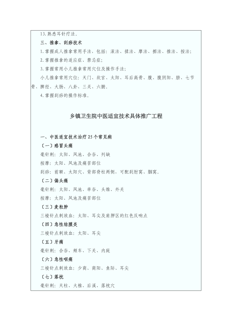 乡镇卫生院中医适宜技术推广项目_第2页