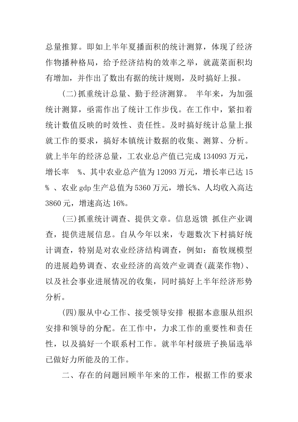 乡镇统计个人工作总结_第3页