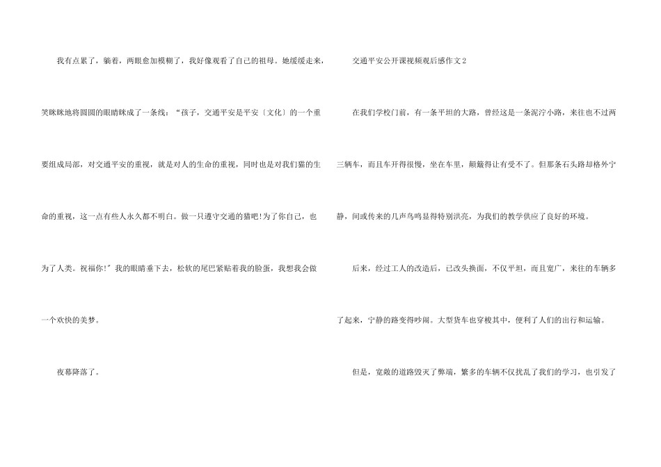 交通安全公开课视频观后感5篇2024_第3页