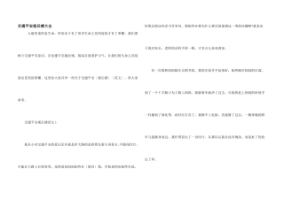 交通安全观后感大全
