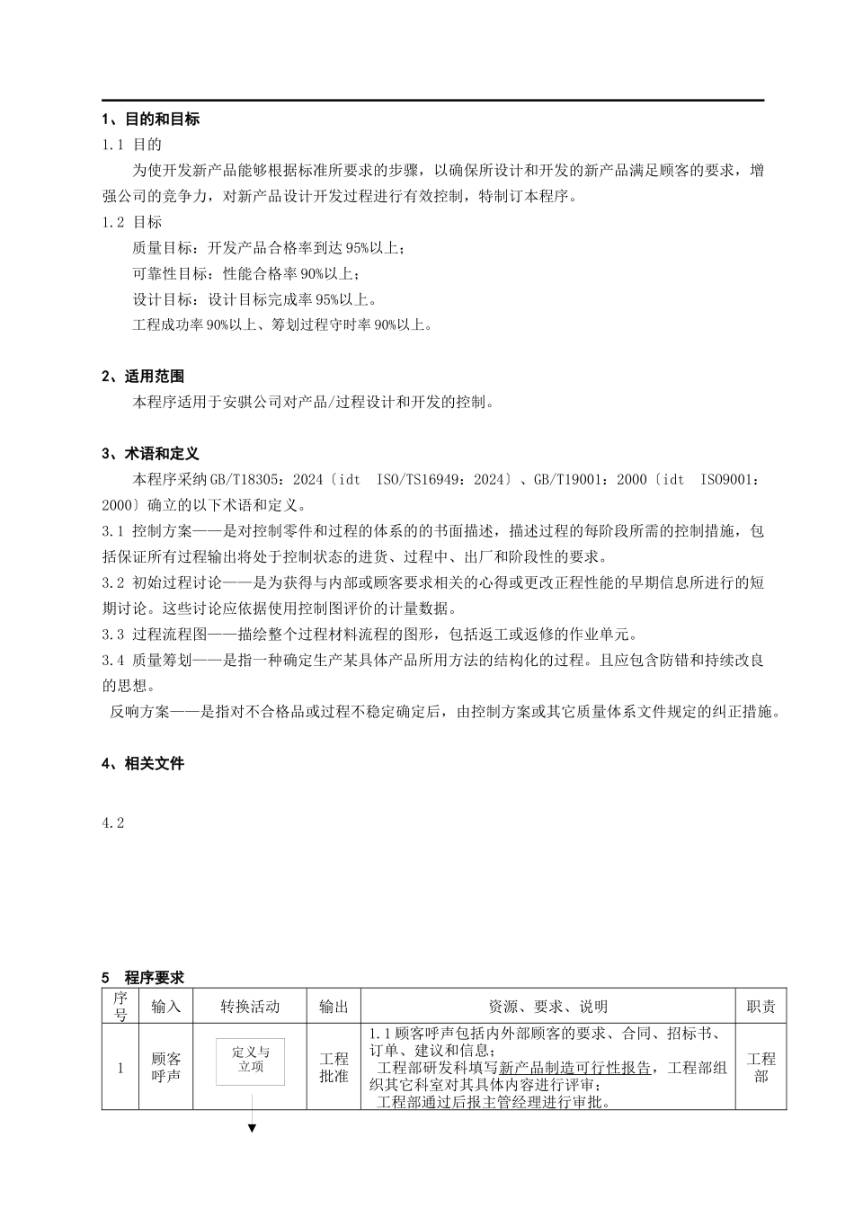 产品先期策划和控制计划管理程序_第3页