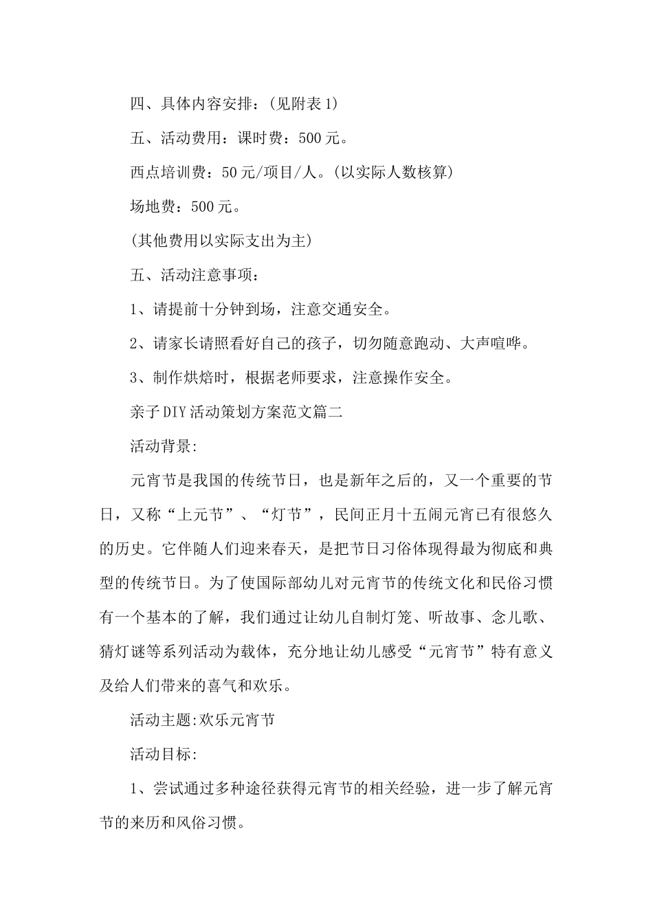亲子DIY活动方案_第2页