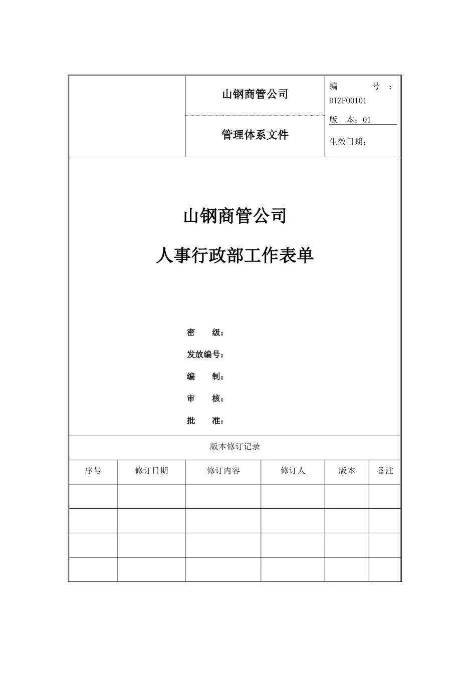 人事行政部工作表单_第1页