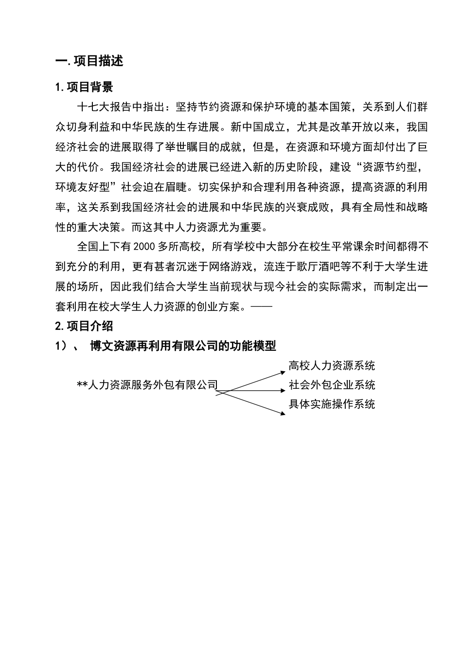 人力资源创业计划书_第2页