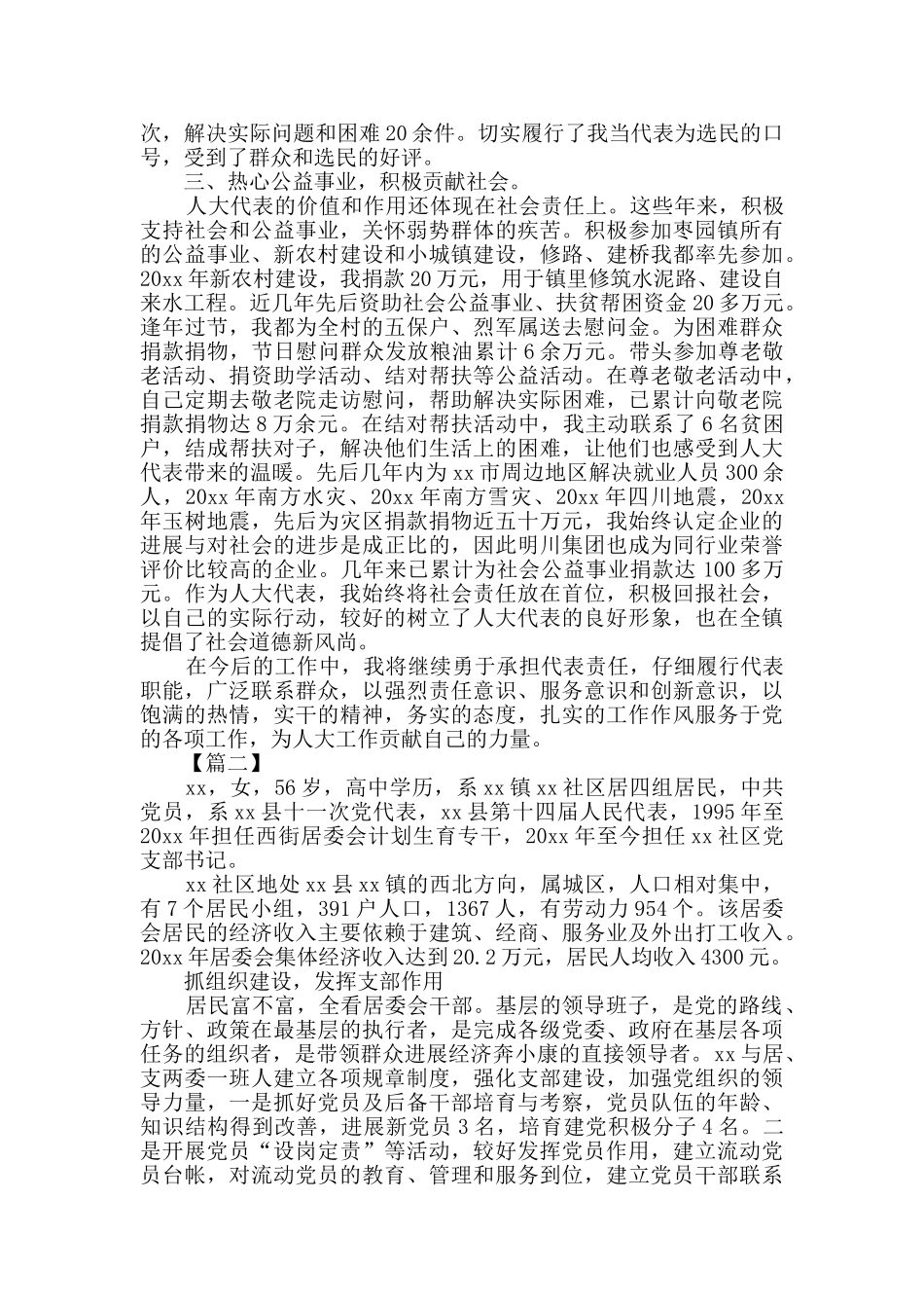 人大代表先进事迹材料5篇_第3页