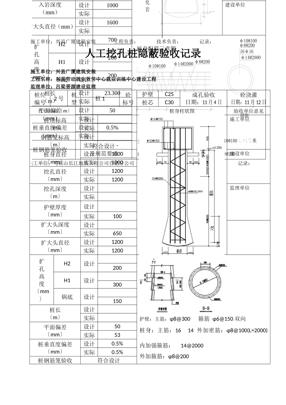 人工挖孔桩隐蔽验收记录_第2页