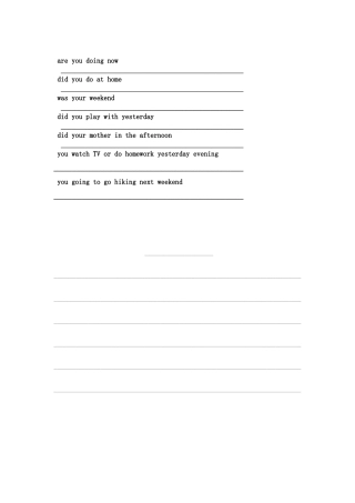 介绍你的上周末的情况