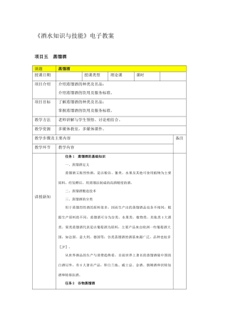 介绍蒸馏酒的种类及名品