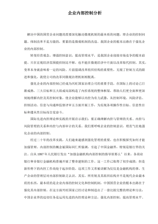 企业内部控制分析doc23