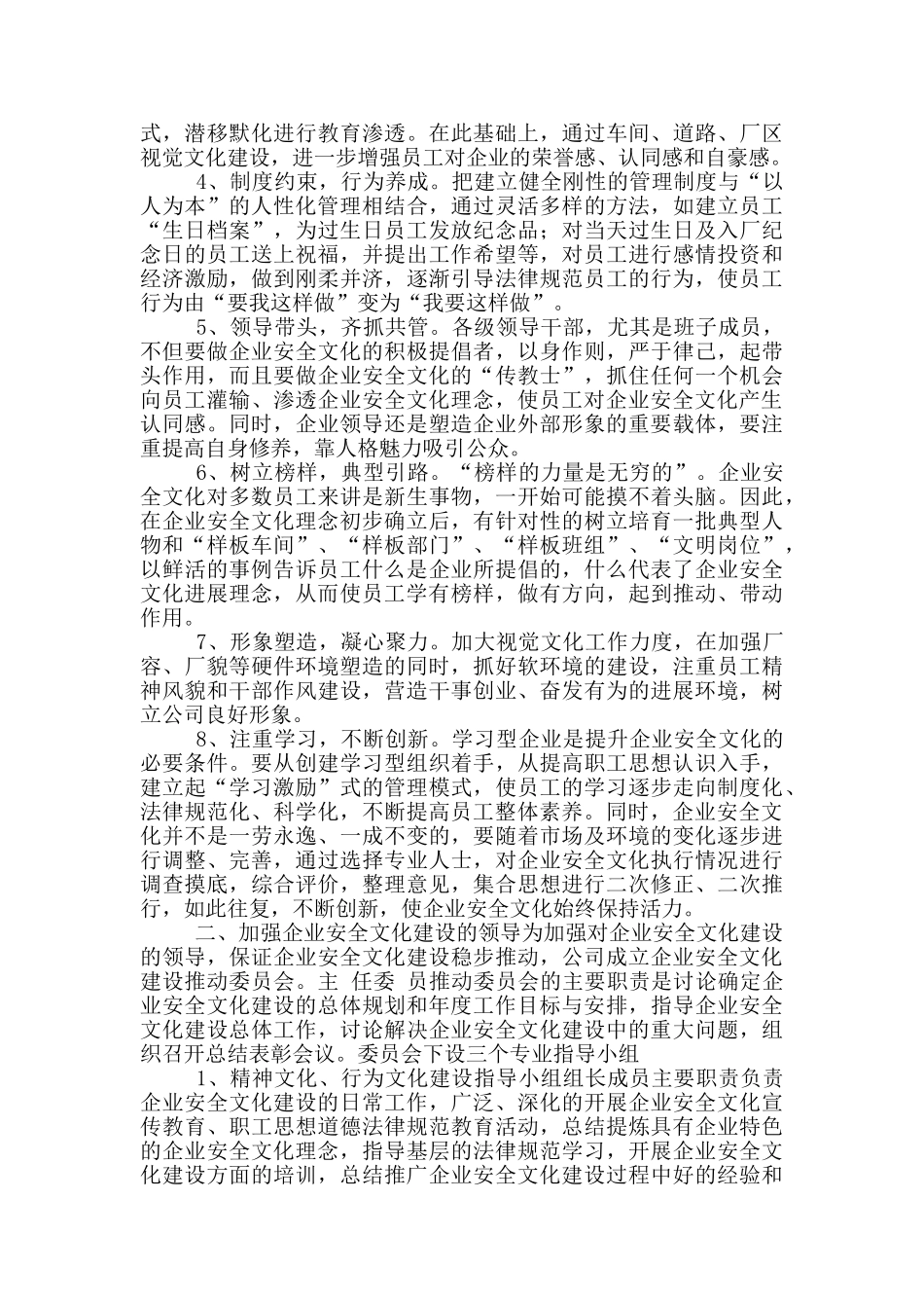 企业安全长期规划及措施_第2页