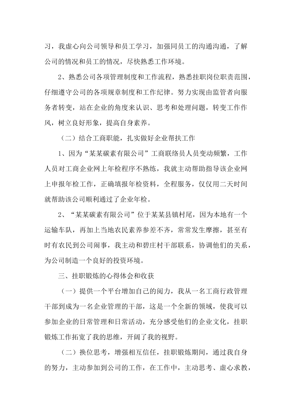 企业挂职锻炼总结五篇_第2页