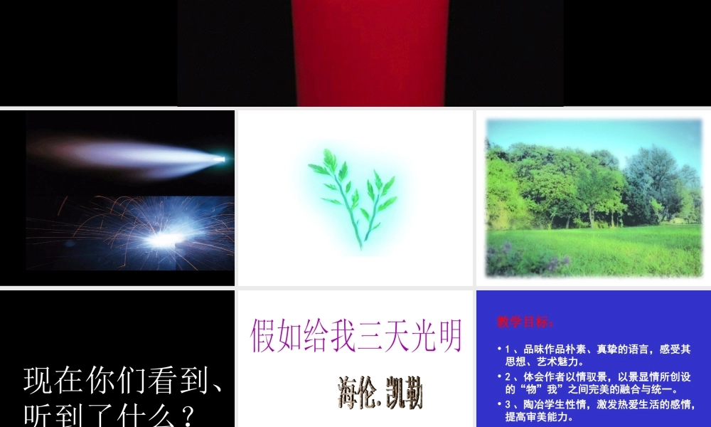 假如给我三天光明精品件
