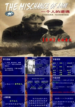 一个人的遭遇教学课件