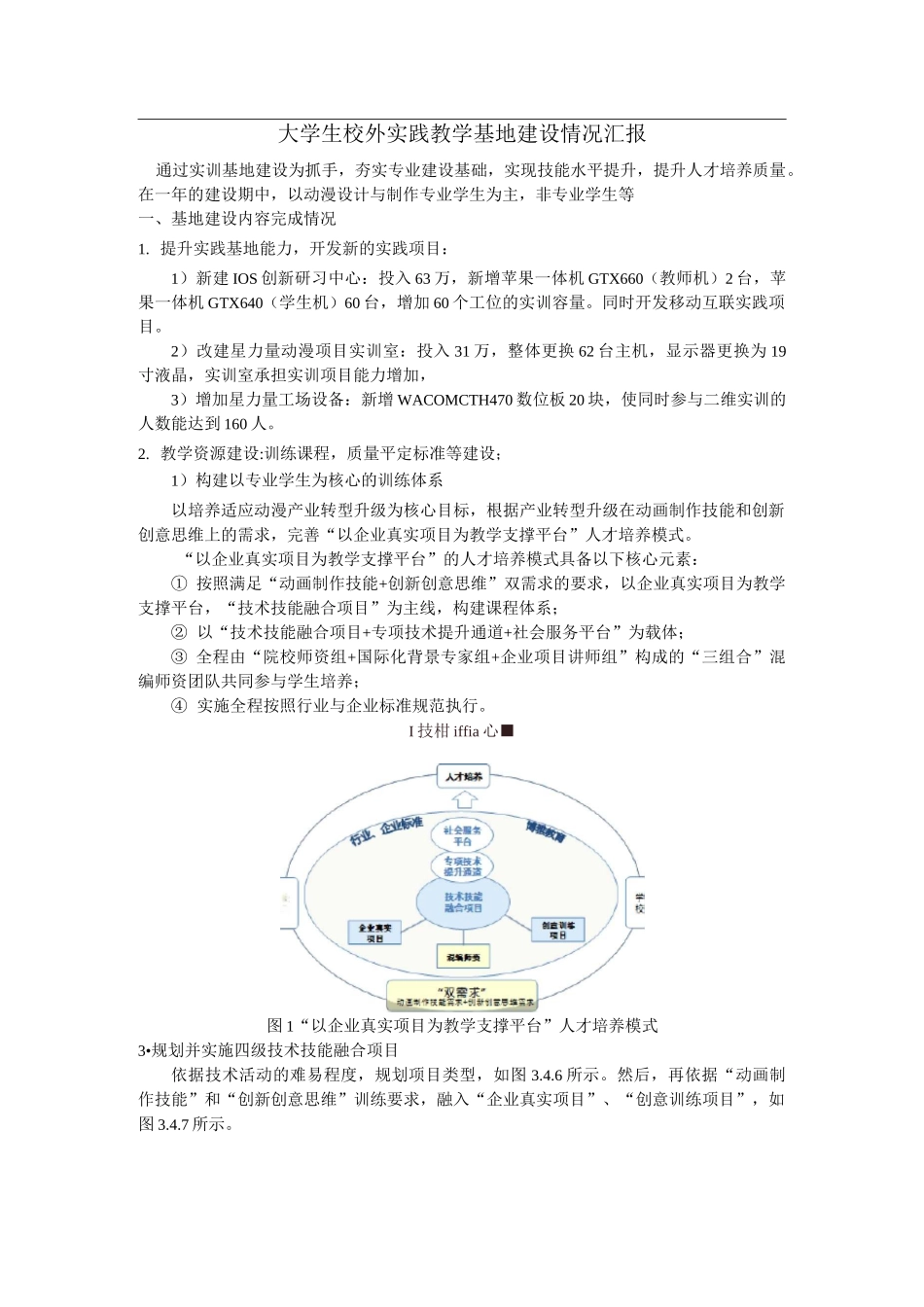 大学生校外实践教学基地建设情况汇报(样本)_第1页