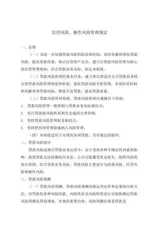 贷款风险管理制度