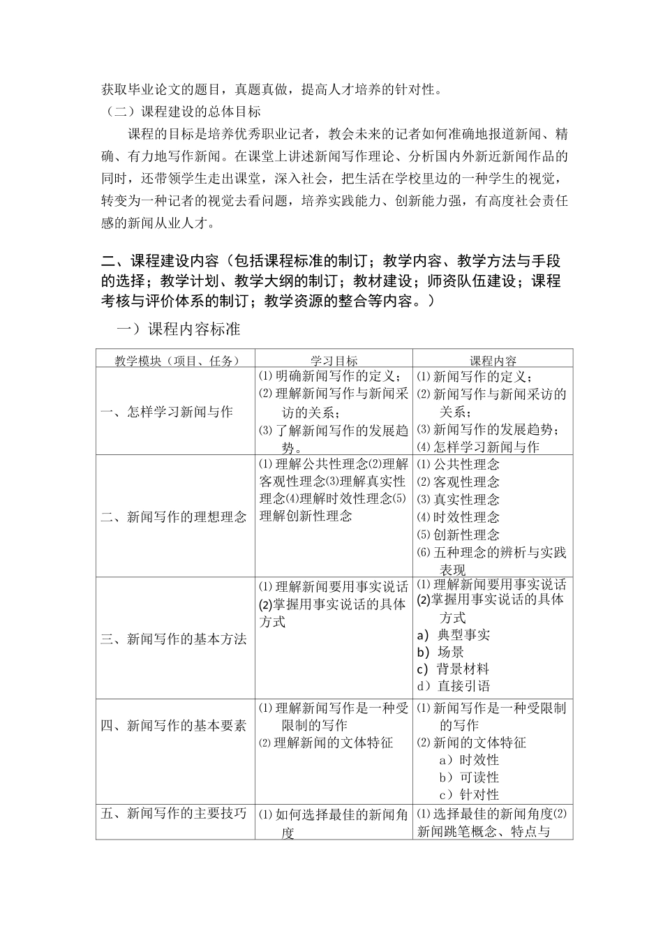 《新闻写作》核心课程建设方案_第2页