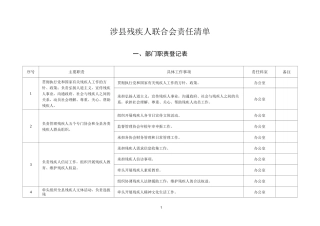 涉残疾人联合会责任清单