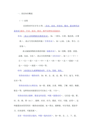 现代汉语语法(高一适用)