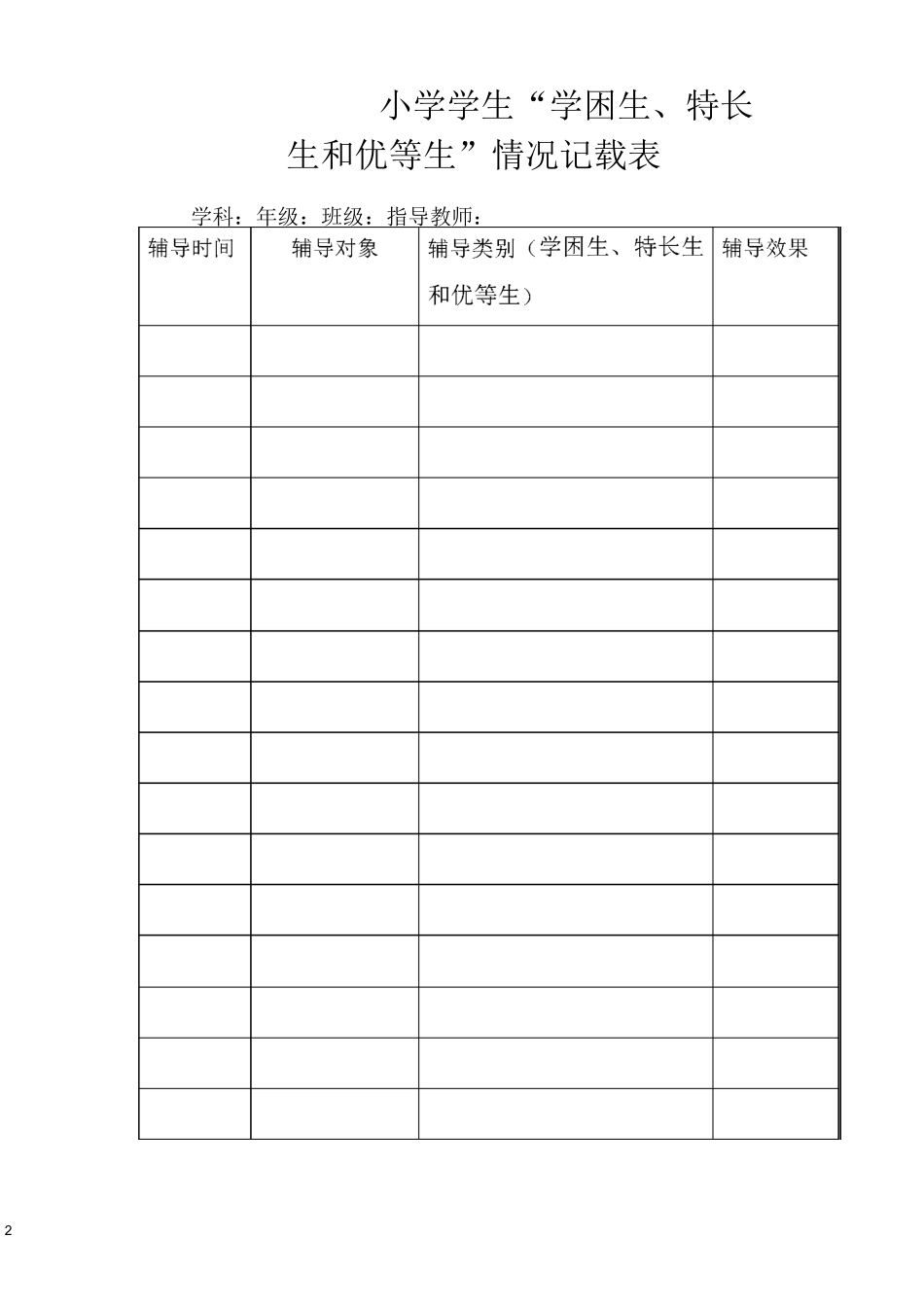 家长会配套表格_第2页