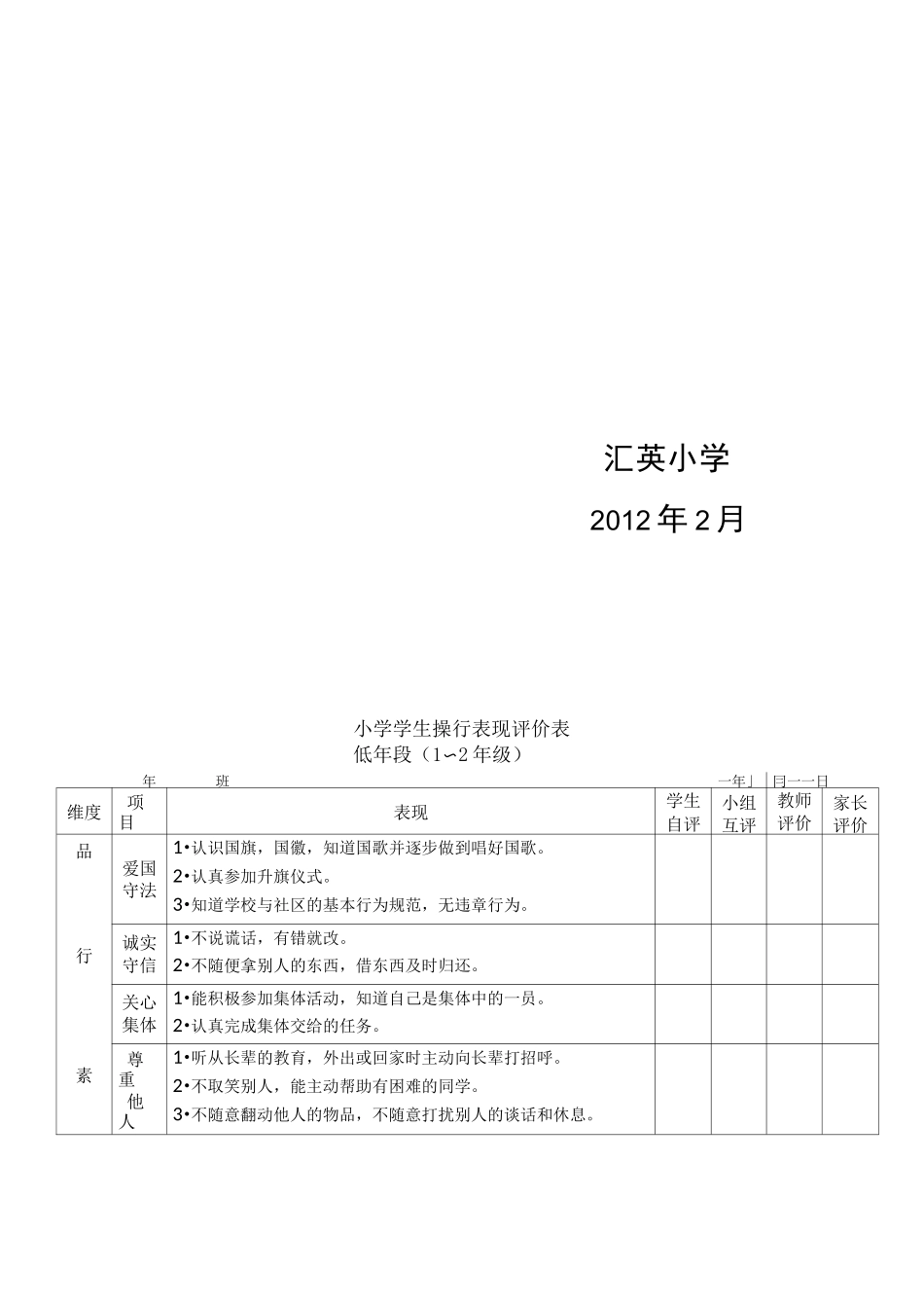 小学综合素质评价方案_第3页