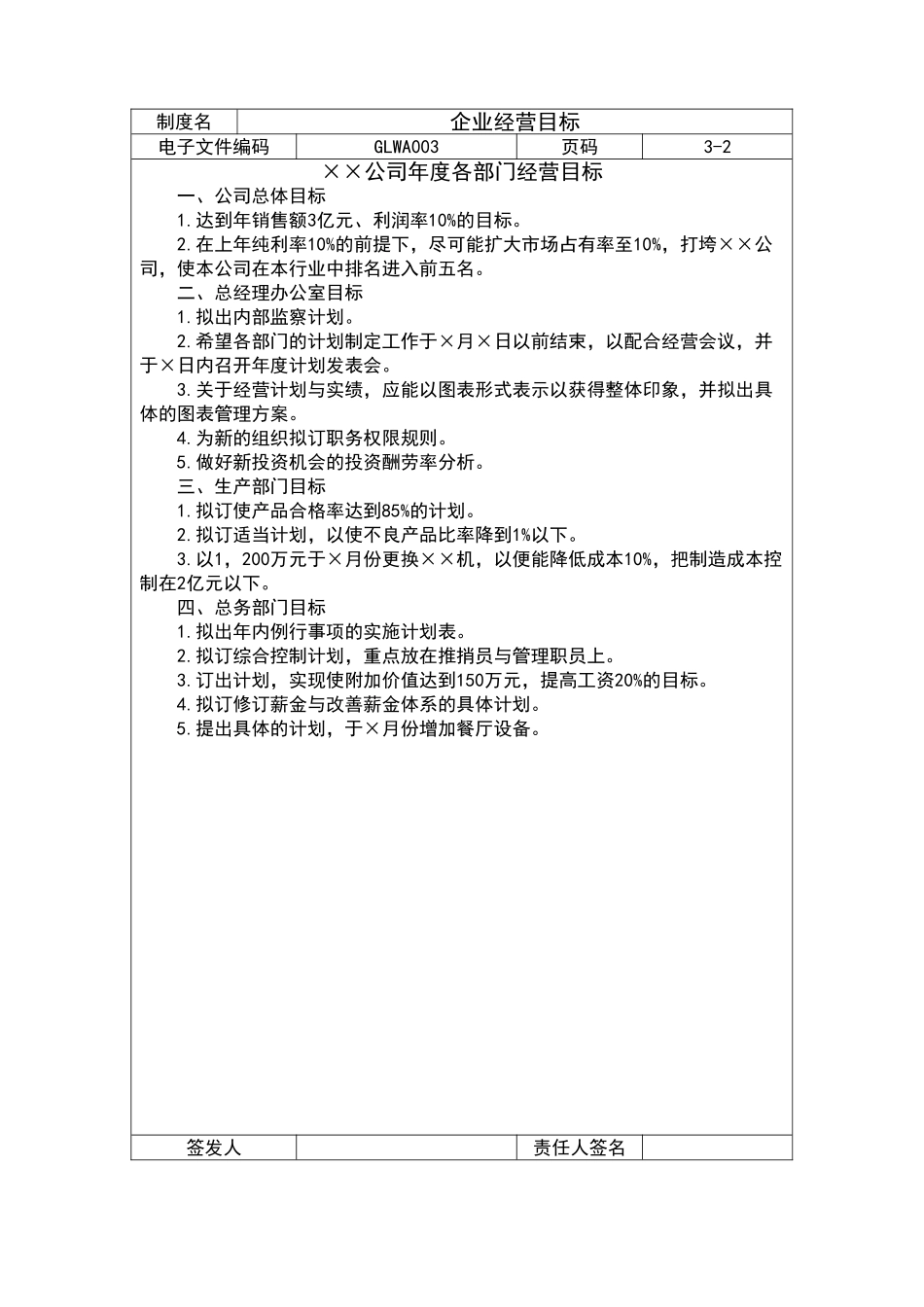 企业经营目标范本_第2页