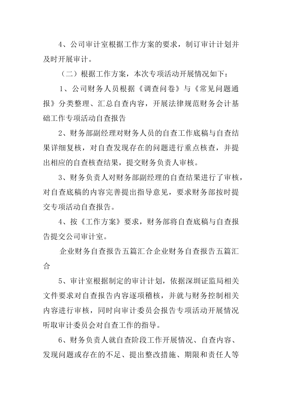 企业财务自查报告汇集_第2页