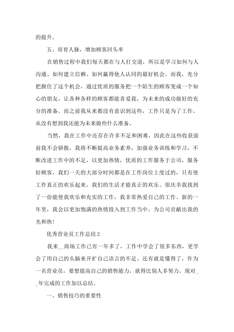 优秀营业员工作总结范文5篇_第3页