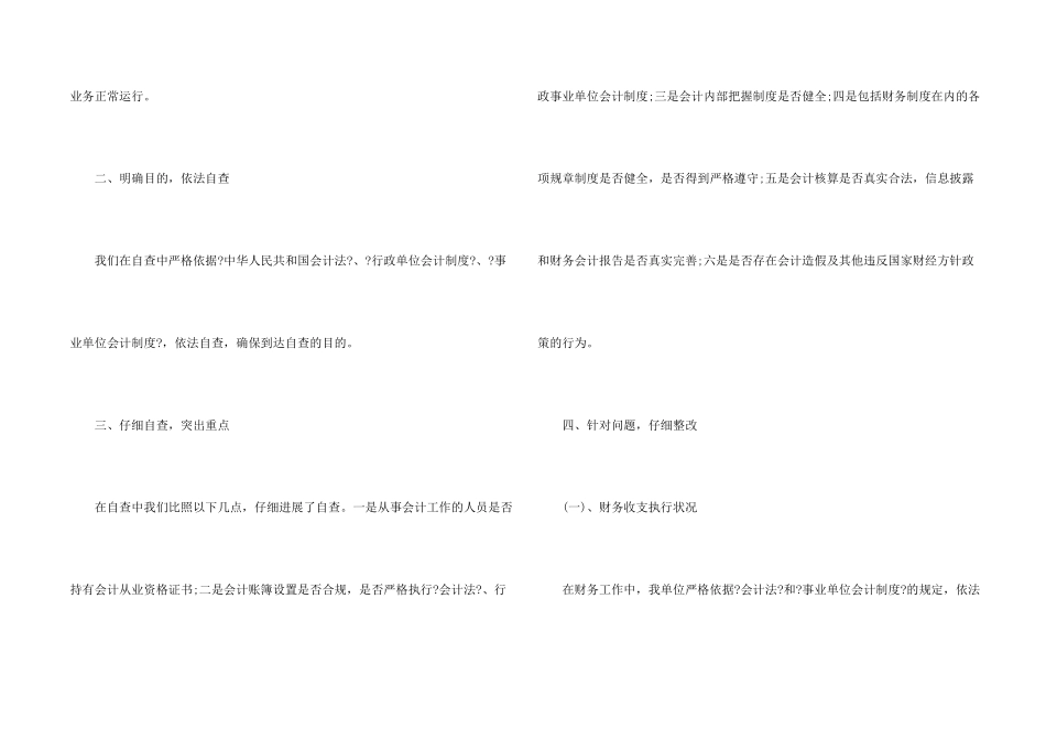 会计基础工作自查报告_第2页