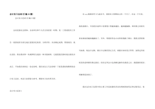 会计实习总结(汇编15篇)