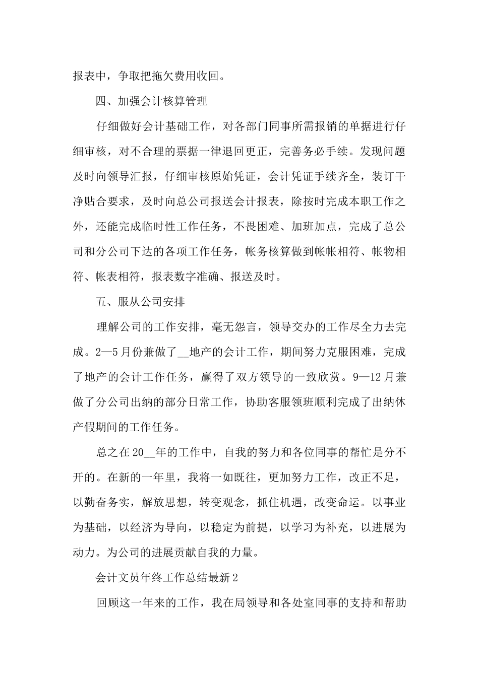 会计文员年终工作总结最新_第2页