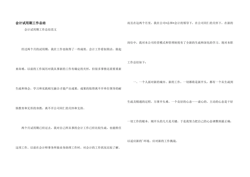 会计试用期工作总结_第1页