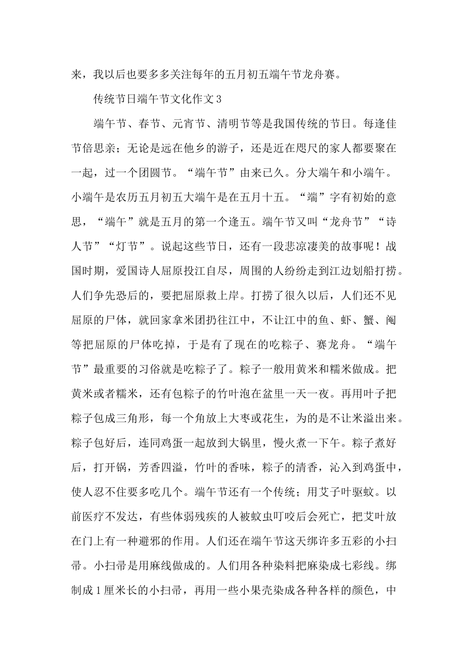 传统节日端午节文化作文汇集5篇500字_第3页