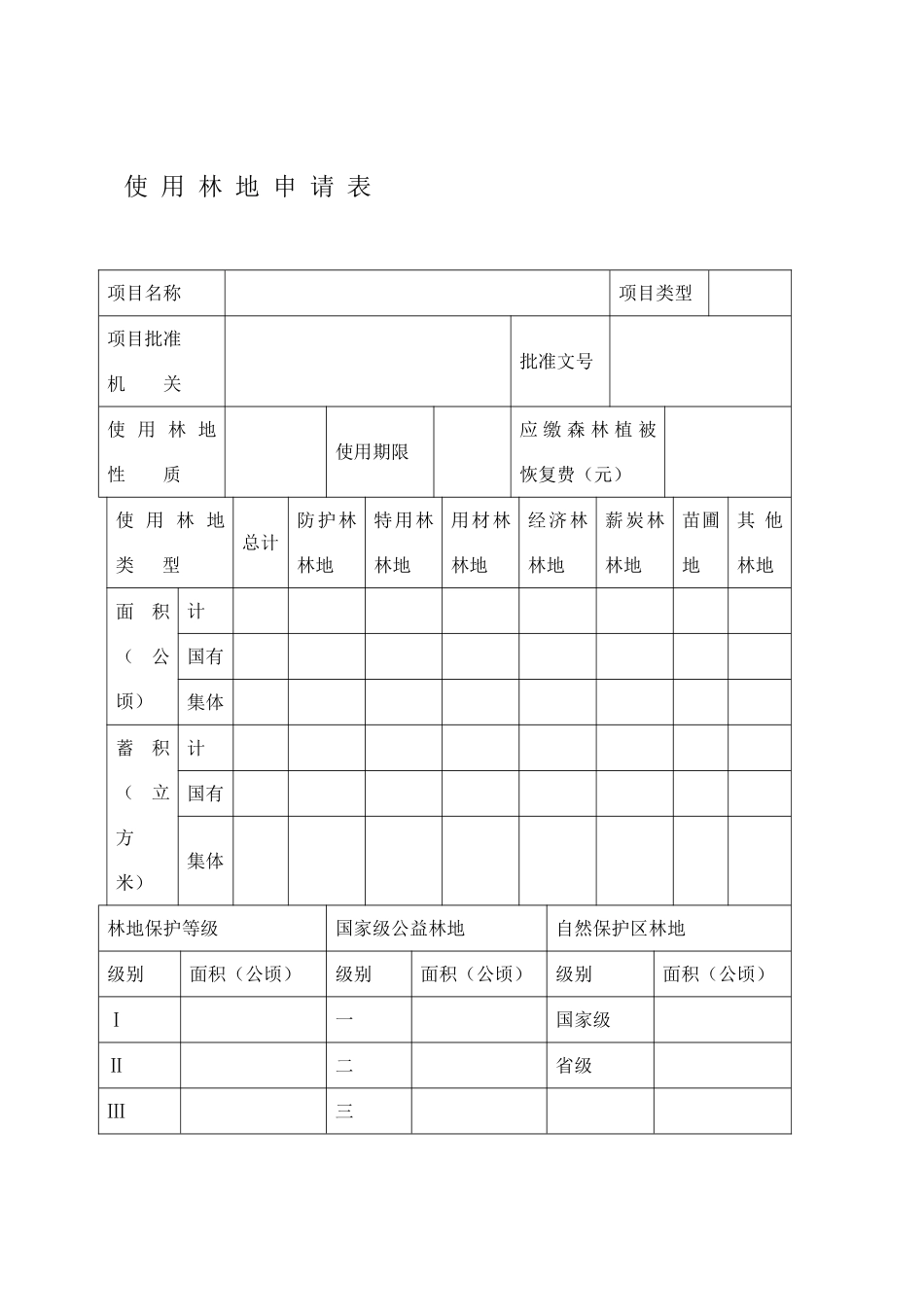 使用林地申请表_第2页