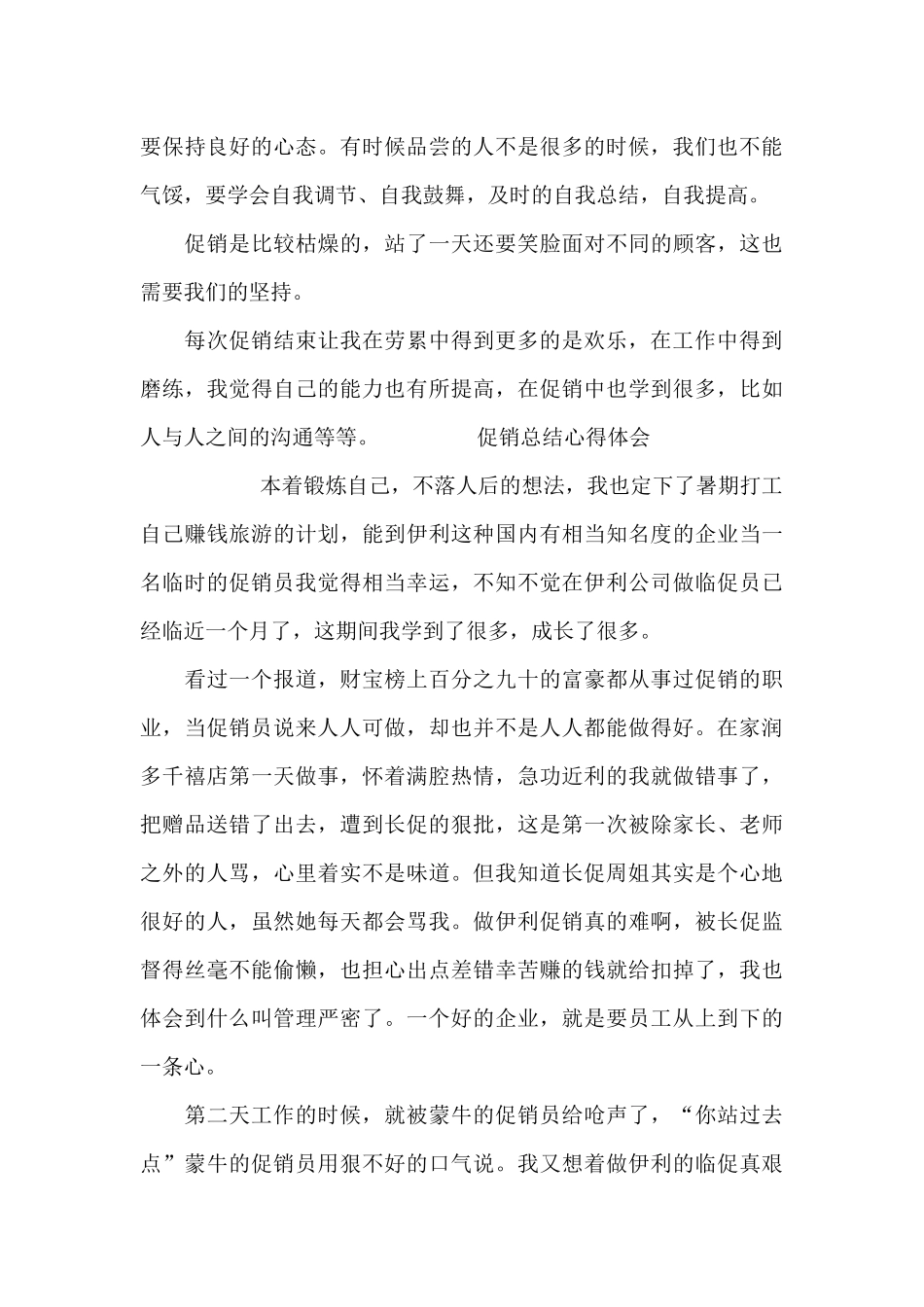 促销总结心得体会_第3页