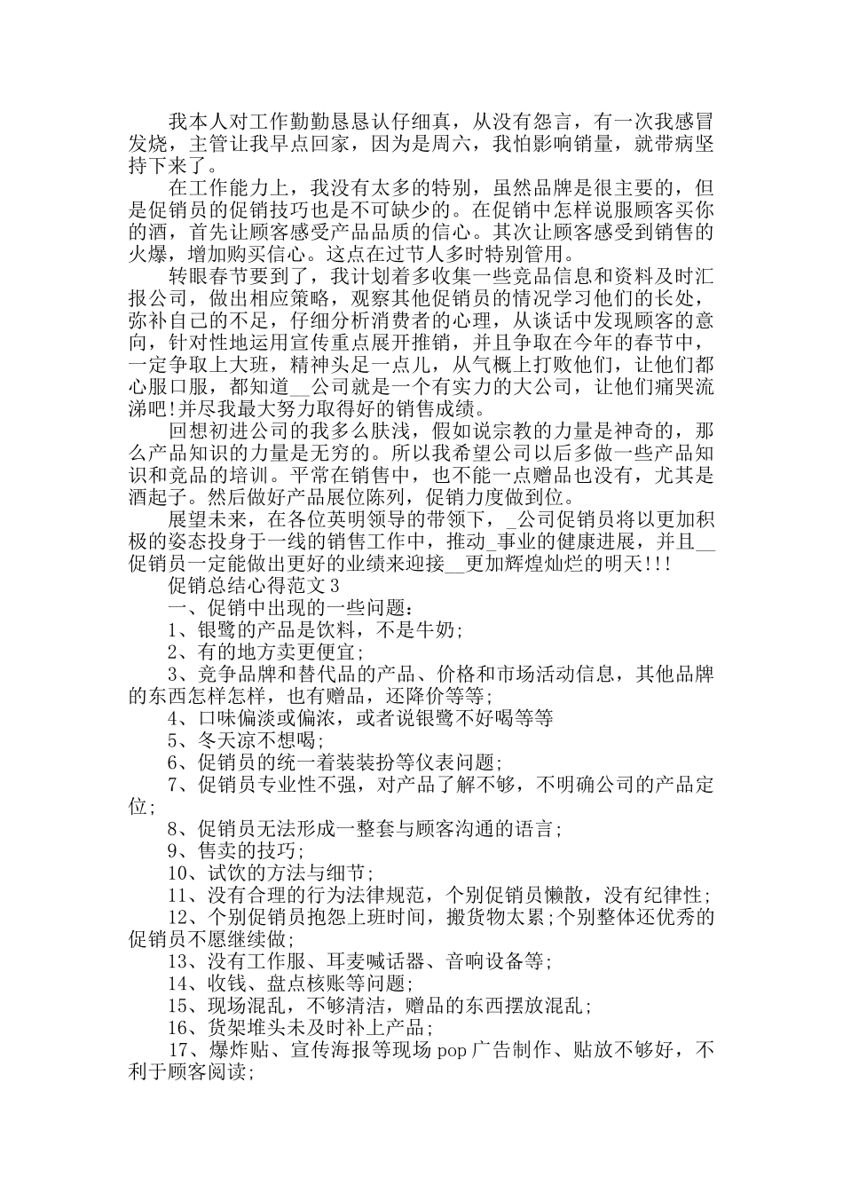 促销总结心得范文五篇_第2页