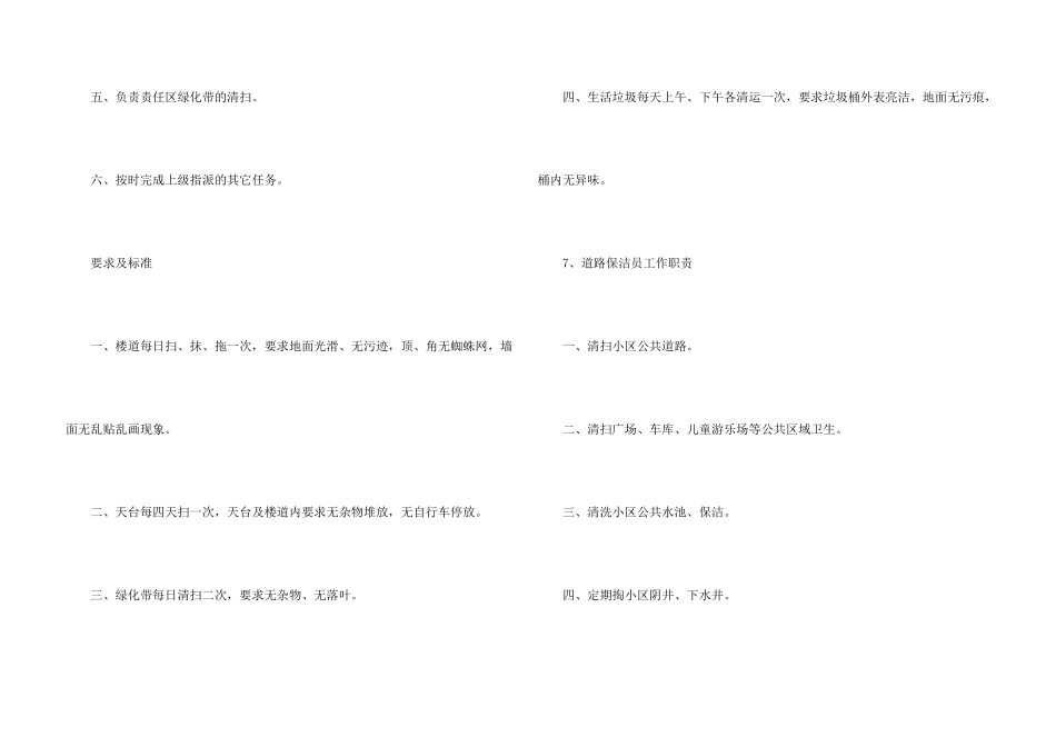 保洁员岗位职责与工作标准_第3页