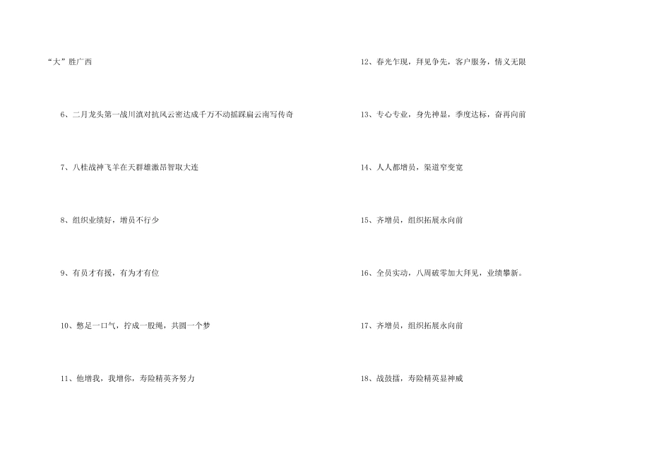 保险公司开门红口号_第2页