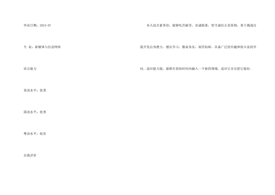 信息技术管理个人简历_第3页