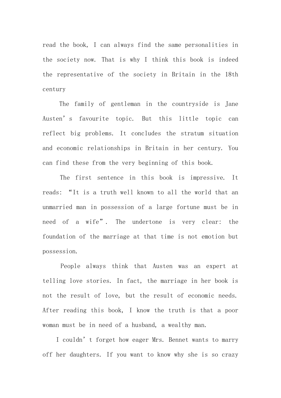 傲慢与偏见英文读后感-_第2页