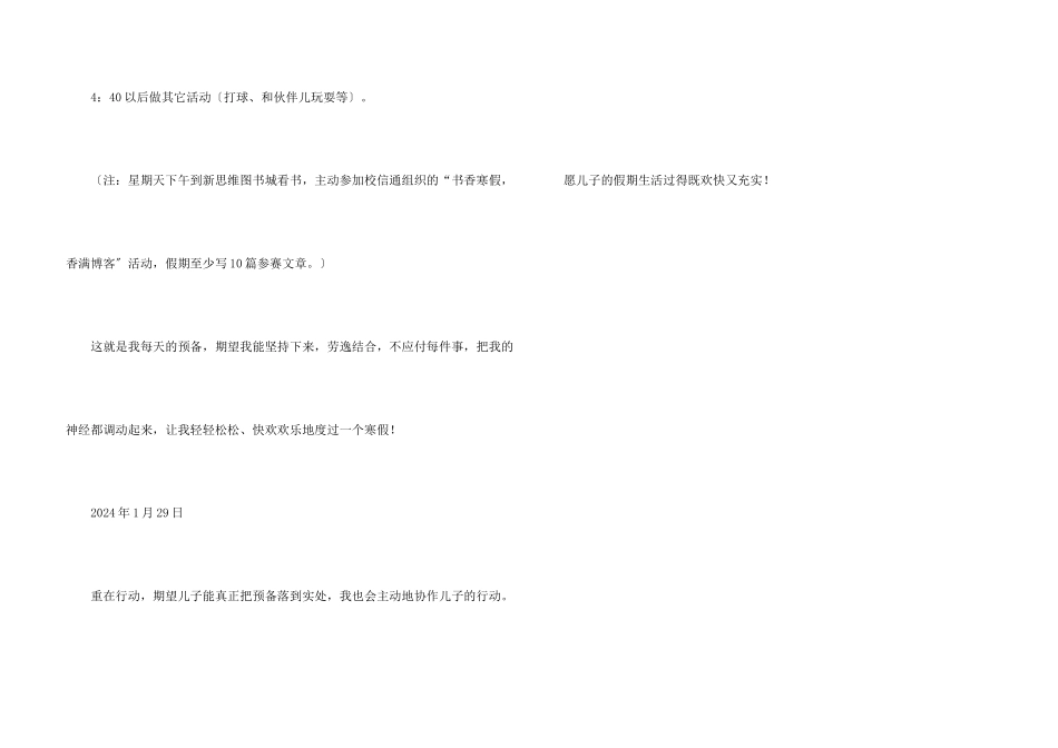 儿子寒假计划_第3页