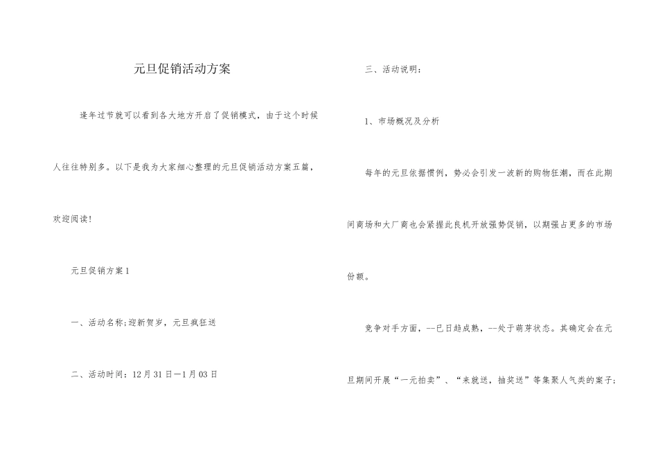 元旦促销活动方案_第1页