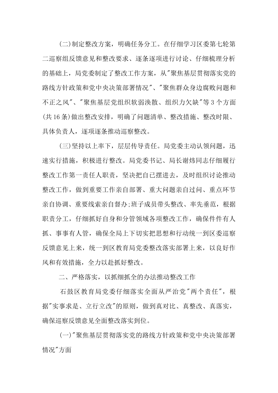 党委书记落实巡视整改情况的报告_第2页