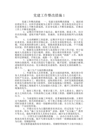 党建工作整改措施1