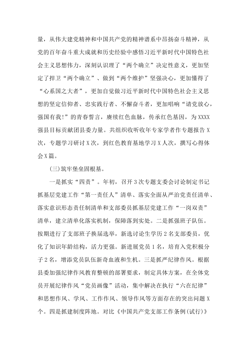 党支部书记2024年度抓基层党建工作述职报告范文_第2页