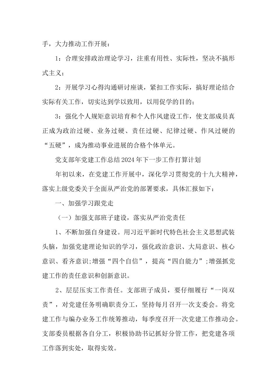 党支部年党建工作总结2024年下一步工作打算计划_第3页