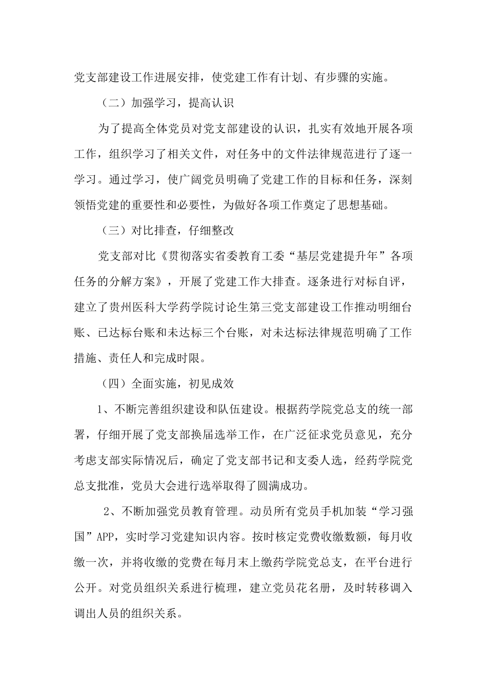 党支部建设任务的自查报告_第2页