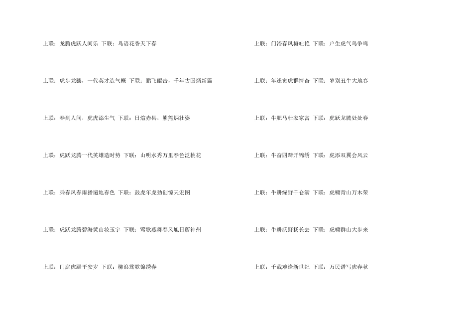 全新的2024虎年春联对联_第2页