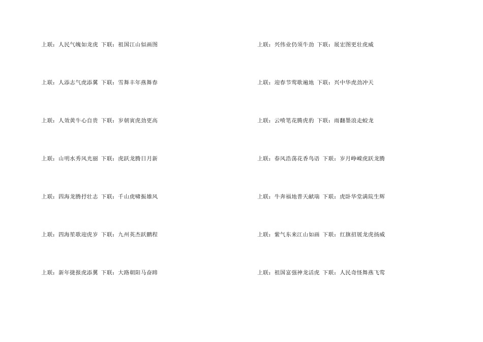 全新的2024虎年春联对联_第3页