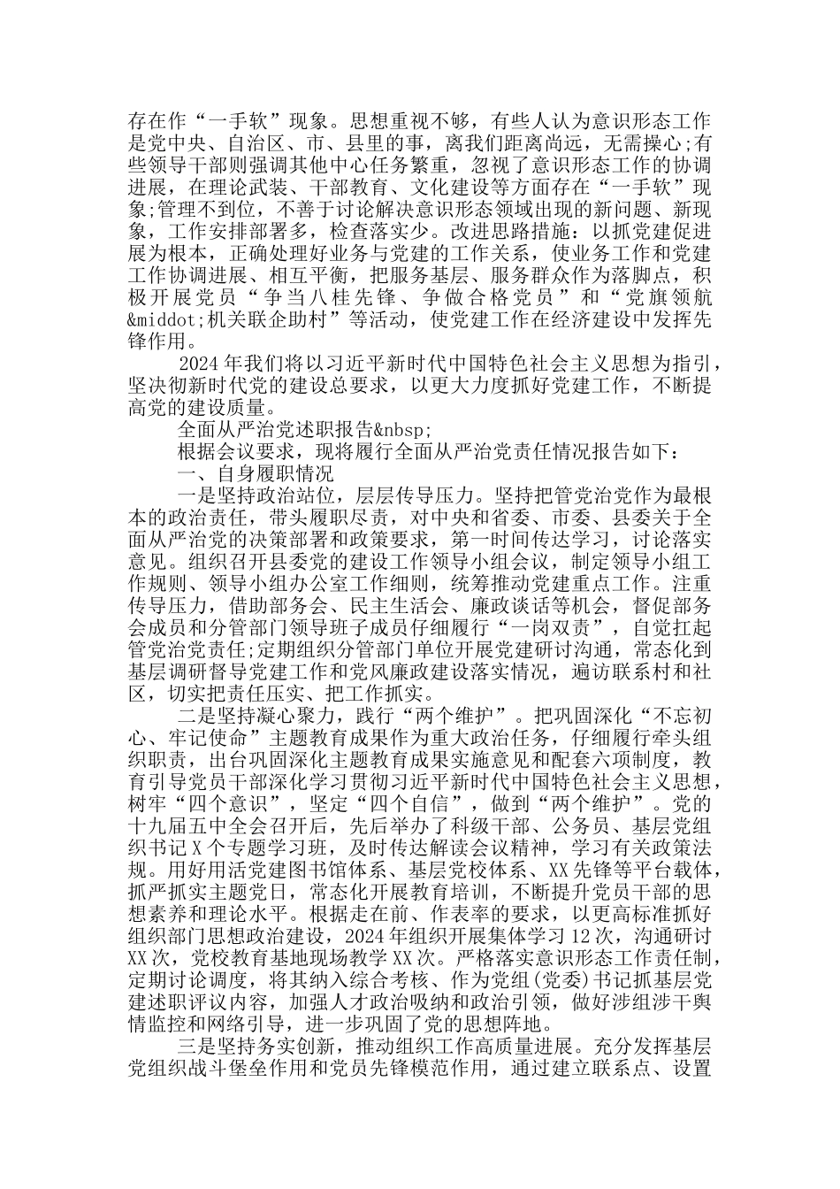 全面从严治党述职报告_第3页