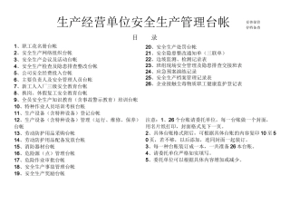企业安全生产台账